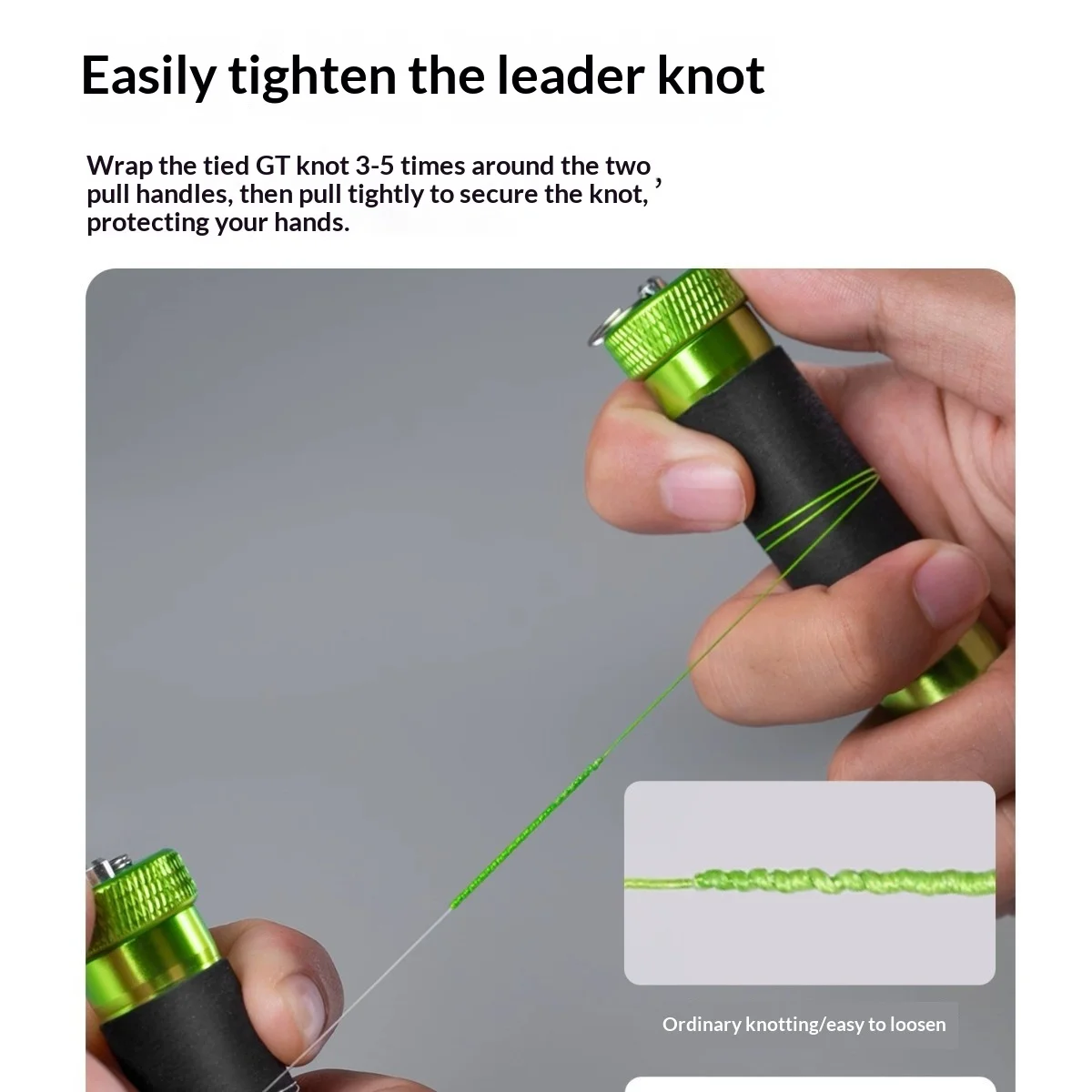 釣り糸用ツール：滑り止め加工を施したGTノット結び器。リーダ - Leader Line のレビューと価格